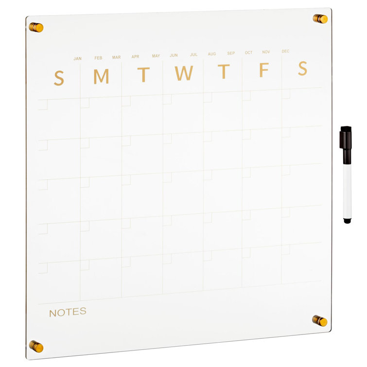 mDesign Acrylic Wall Calendar Organizer | Wayfair